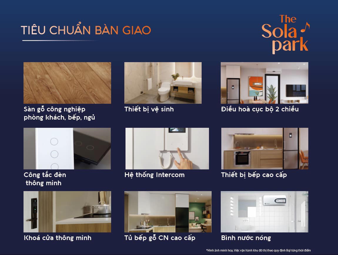 nội thất bàn giao căn hộ the sola park imperia smart city